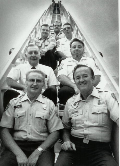 Ladder 21 committee in 1989.  1st Row:  Jim Herr and Frank Moroney, 2nd Row: Glenn Teeter and Chuck Deaver, 3rd Row: Larry Groseclose and Rich Terry, 4th Row: Frank Hersh