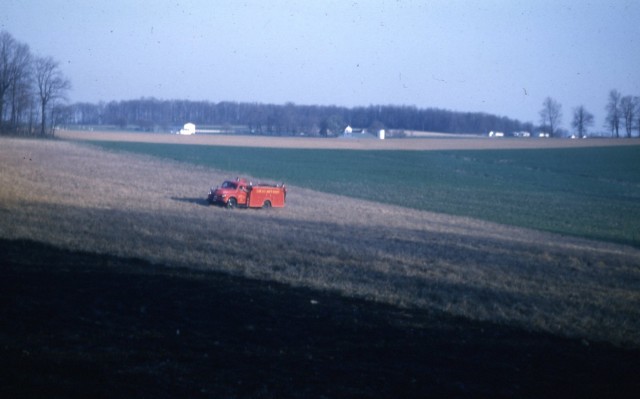 Engine 21-9 at a field fire.