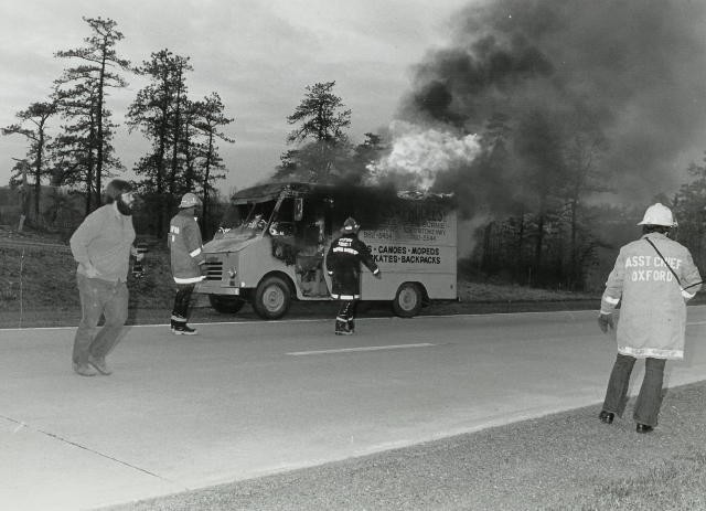 Truck fire on Route 1 in West Nottingham.