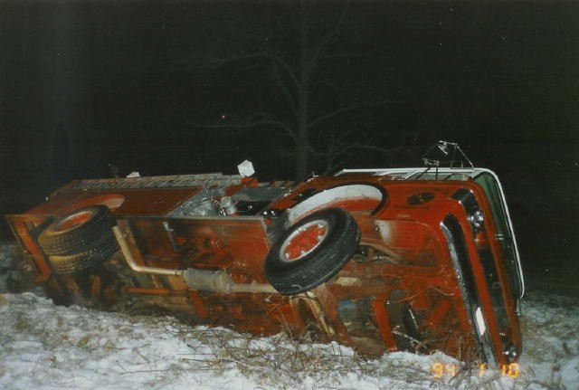 Engine 21-2 accident on Pine Grove Road in Little Britain Township in 1993.