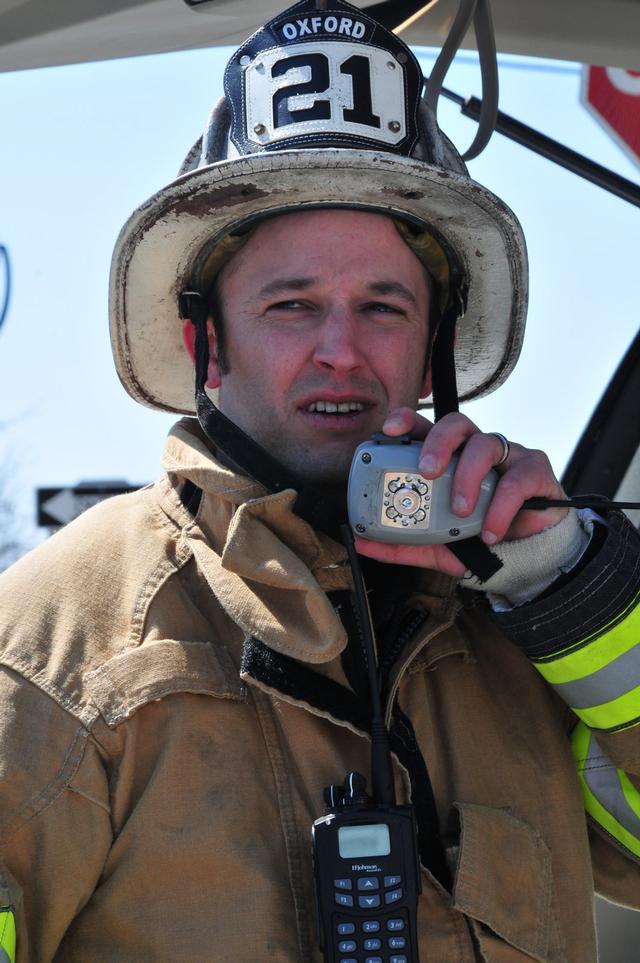 Fire Chief Brian Kelley running the Command.