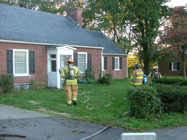 Oxford and West Grove crews operate a house fire on Ashmun Avenue.