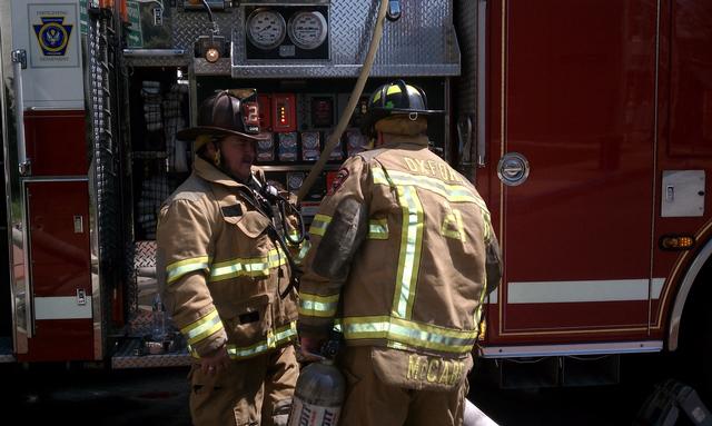 Firefighters Frank Hersh and Rob McCabe.