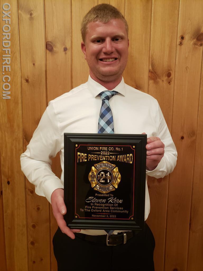 Fire Prevention Award Recipient Steve Kern.