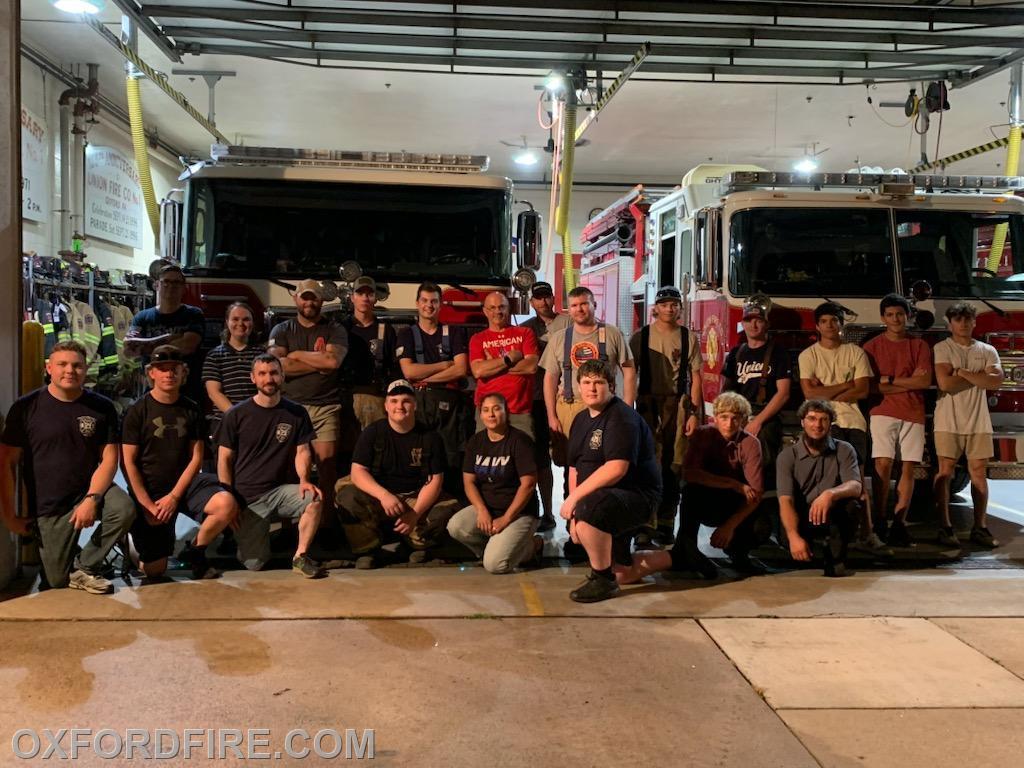More than 2 dozen members were on scene for the fire.  Here are many of them pictured after clean up.